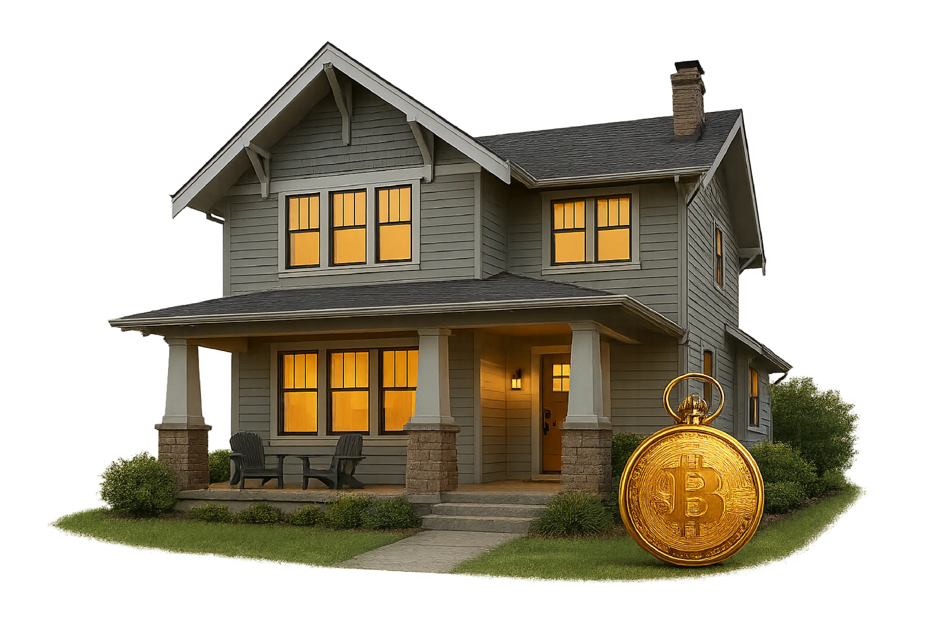 Bitcoin-backed mortgage and down payment process