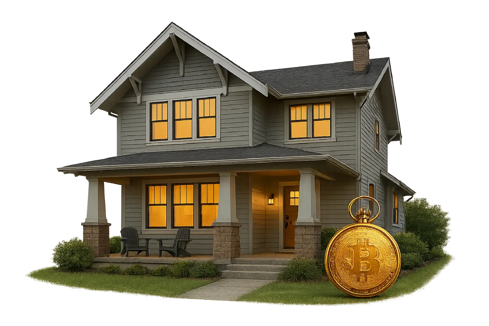 Crypto-backed mortgage and down payment process
